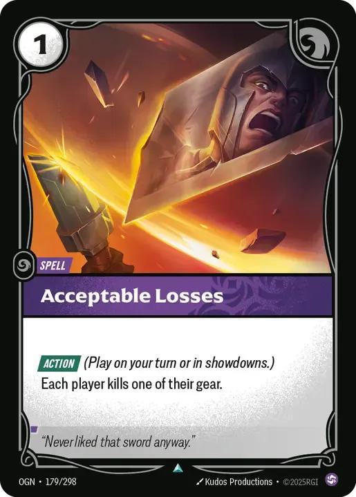 Acceptable Losses - 179/298 [Origins] [Non-Foil]