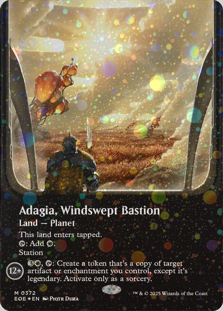Adagia, Windswept Bastion [372] [Borderless] [Viewport] [Edge of Eternities] [Galaxy Foil]