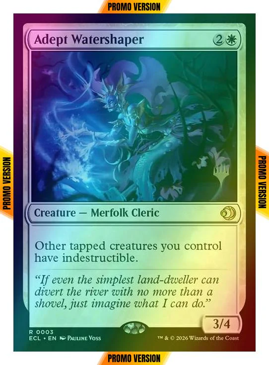 Adept Watershaper [3p] [Promo Pack] [Lorwyn Eclipsed: Promos] [Foil]