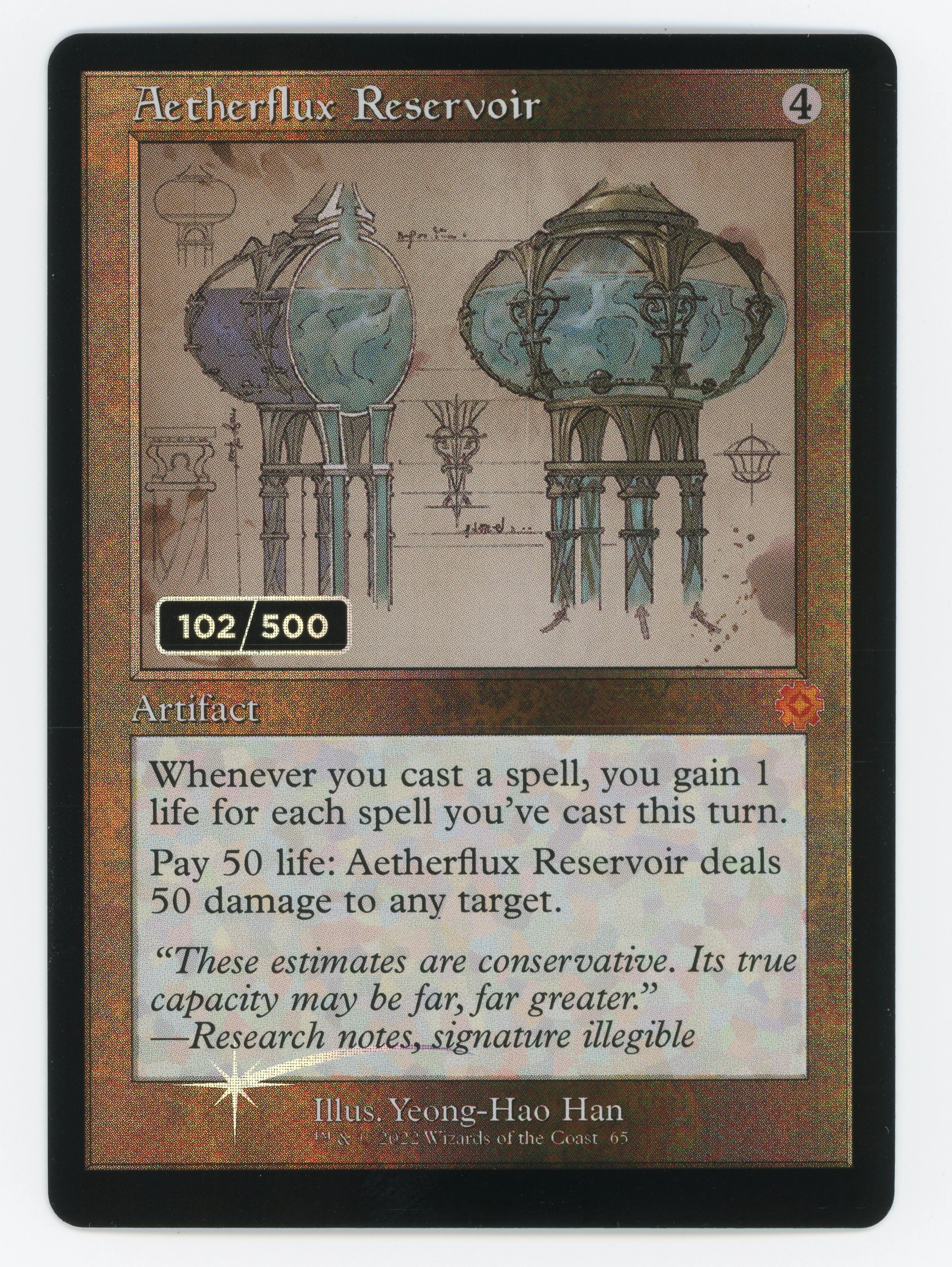 Aetherflux Reservoir — Serial Numbered|102/500|Retro Frame|Schematic|Foil — Scan 15976