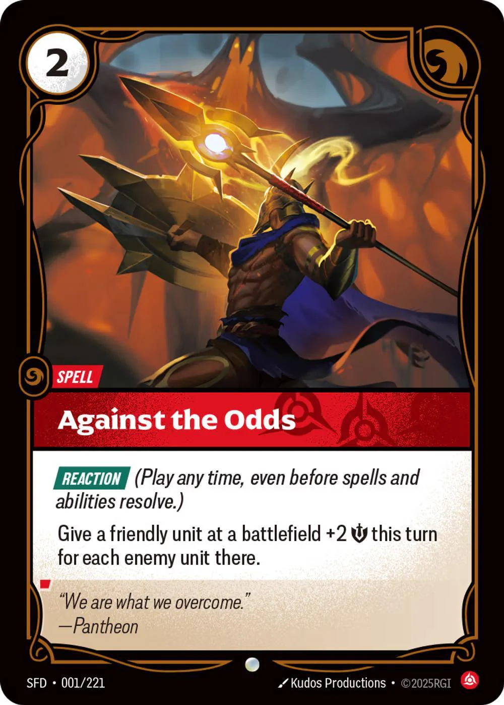Against the Odds - 001/221 [Spiritforged] [Non-Foil]