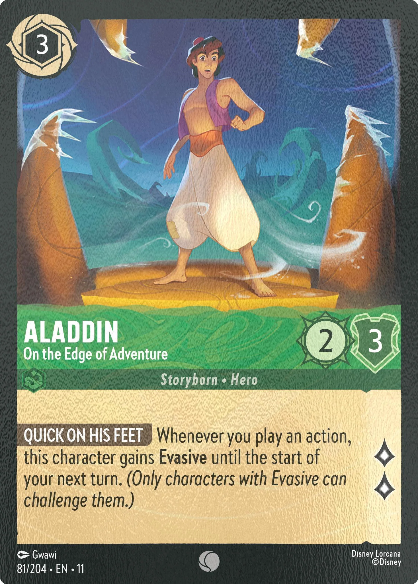 Aladdin - On the Edge of Adventure - 81/204 [Winterspell] [Cold Foil]