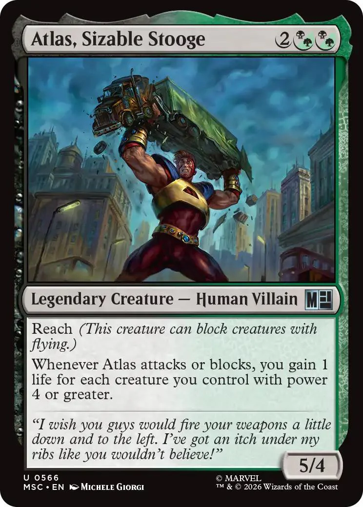 Atlas, Sizable Stooge [566] [Beginner Box] [Marvel Super Heroes: Commander] [Non-Foil]