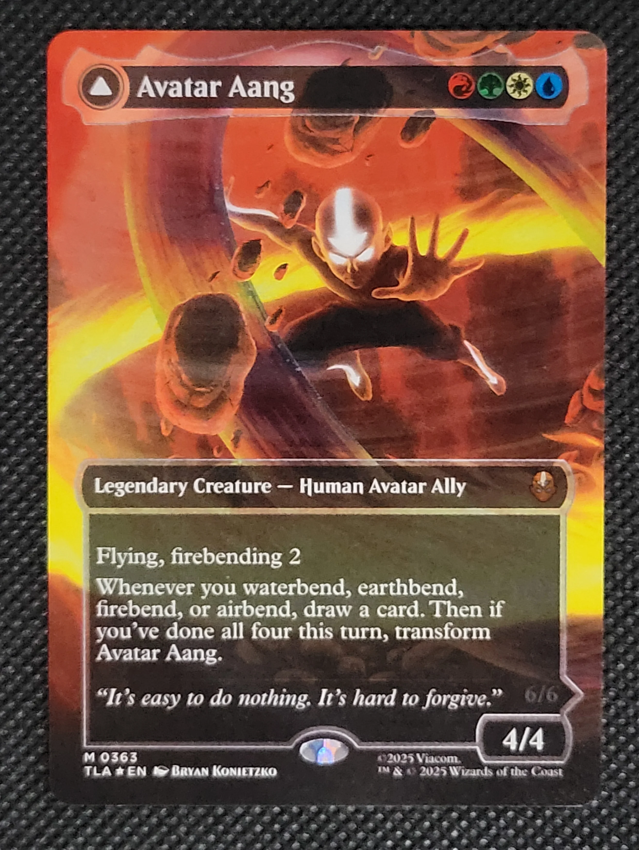 Avatar Aang // Aang, Master of Elements — Borderless|Headliner|Raised Foil — ID 17729 - Image 3