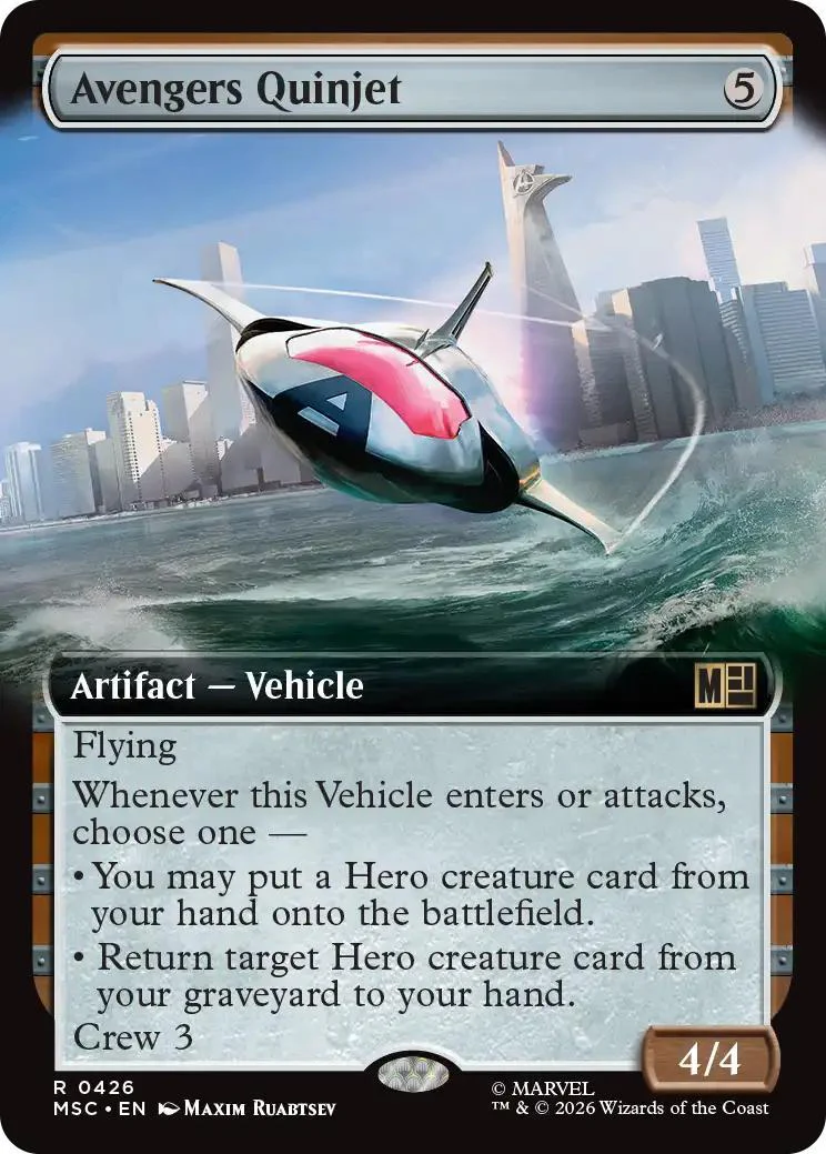 Avengers Quinjet [426] [Extended Art] [Marvel Super Heroes: Commander] [Non-Foil]