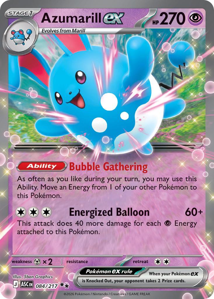 Azumarill ex - 084/217 - Double Rare [me025-084] [Ultra]