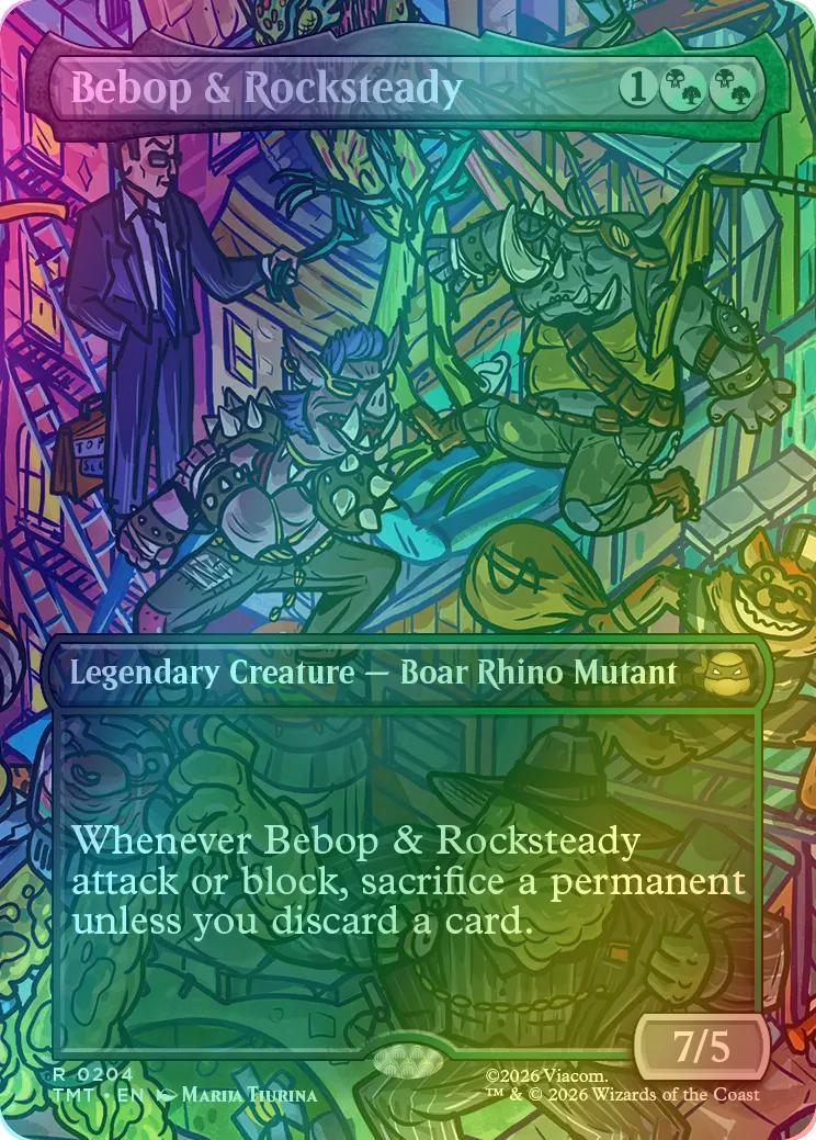 Bebop & Rocksteady [204] [Borderless] [Scene] [Teenage Mutant Ninja Turtles] [Foil]