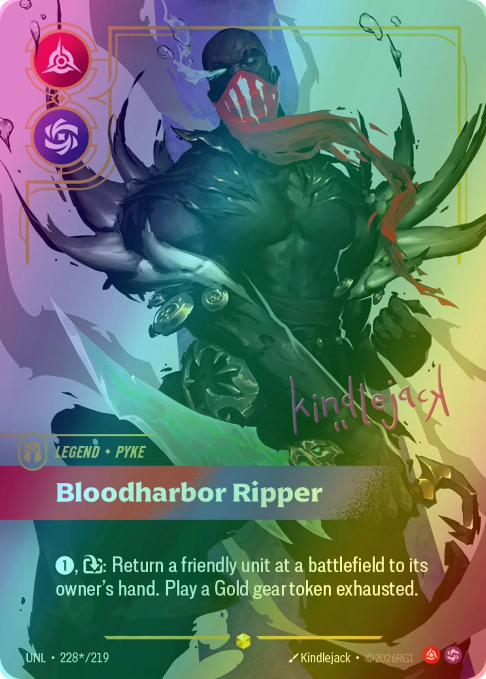 Bloodharbor Ripper (Pyke) (Signature) - 228*/219 [Unleashed] [Foil]