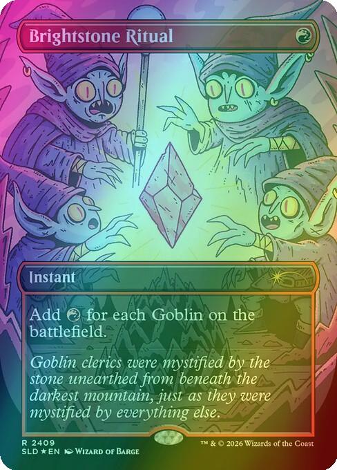 Brightstone Ritual [2409] [Borderless] [Goblin Storm] [Secret Lair Drop] [Foil]