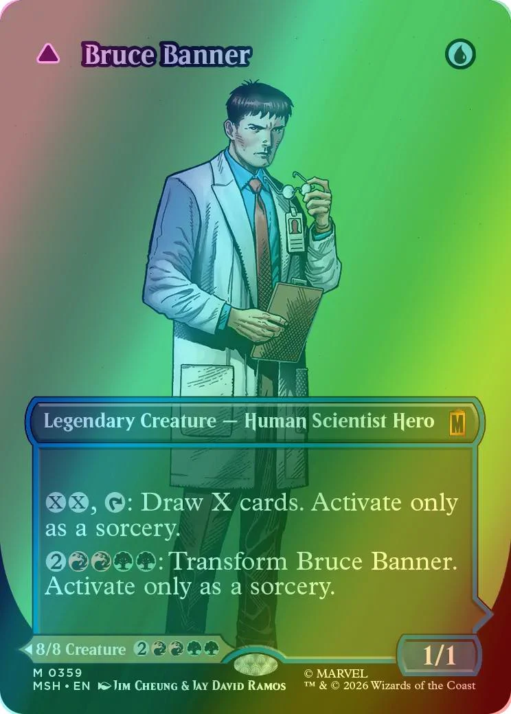 Bruce Banner // The Incredible Hulk [359] [Borderless] [Logo] [Marvel Super Heroes] [Foil]