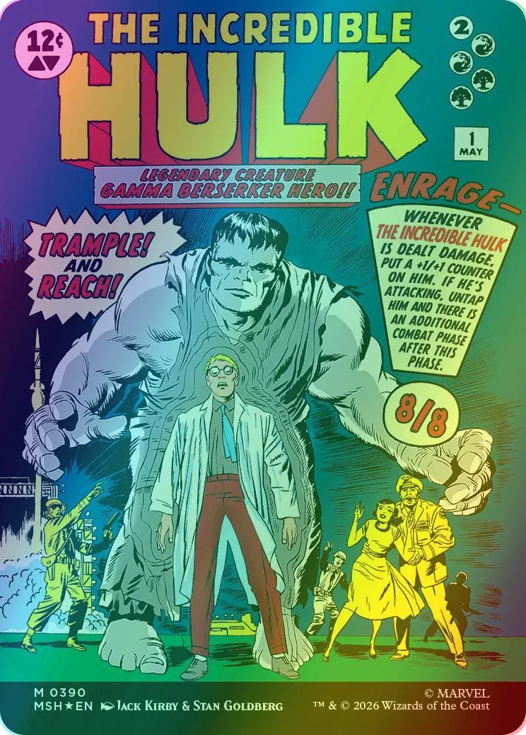 Bruce Banner // The Incredible Hulk [390] [Borderless] [Classic Comic] [Marvel Super Heroes] [Foil] - Image 2