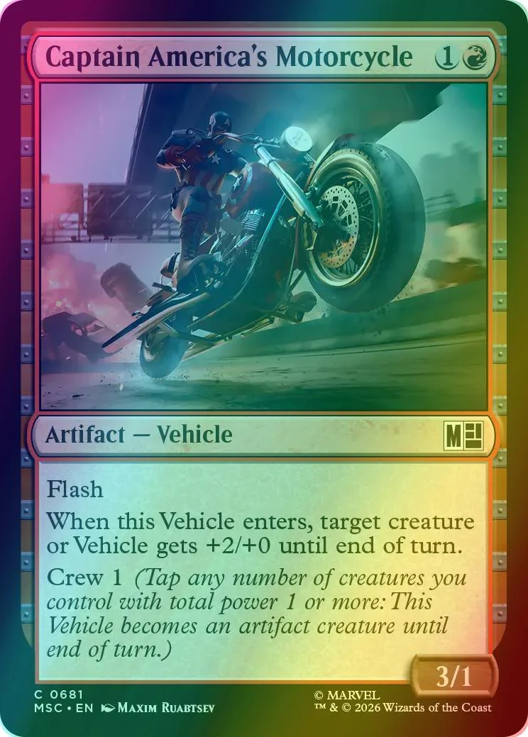 Captain America's Motorcycle [681] [Jumpstart] [Marvel Super Heroes: Commander] [Foil]