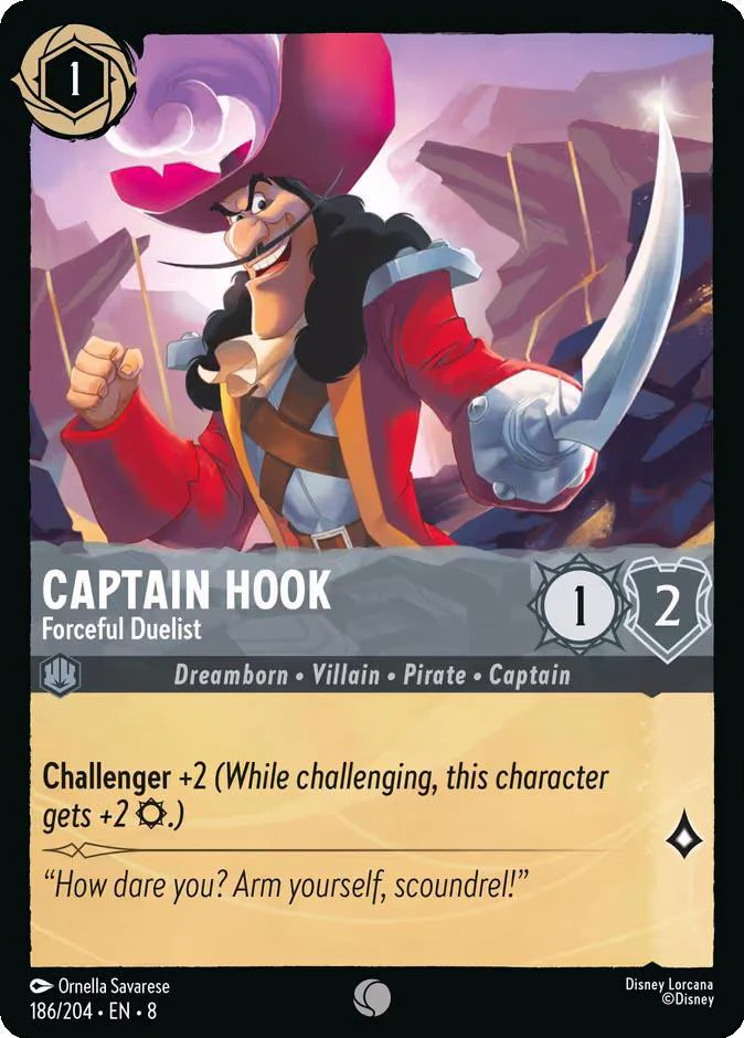 Captain Hook - Forceful Duelist - 186/204 [Reign of Jafar] [Non-Foil]