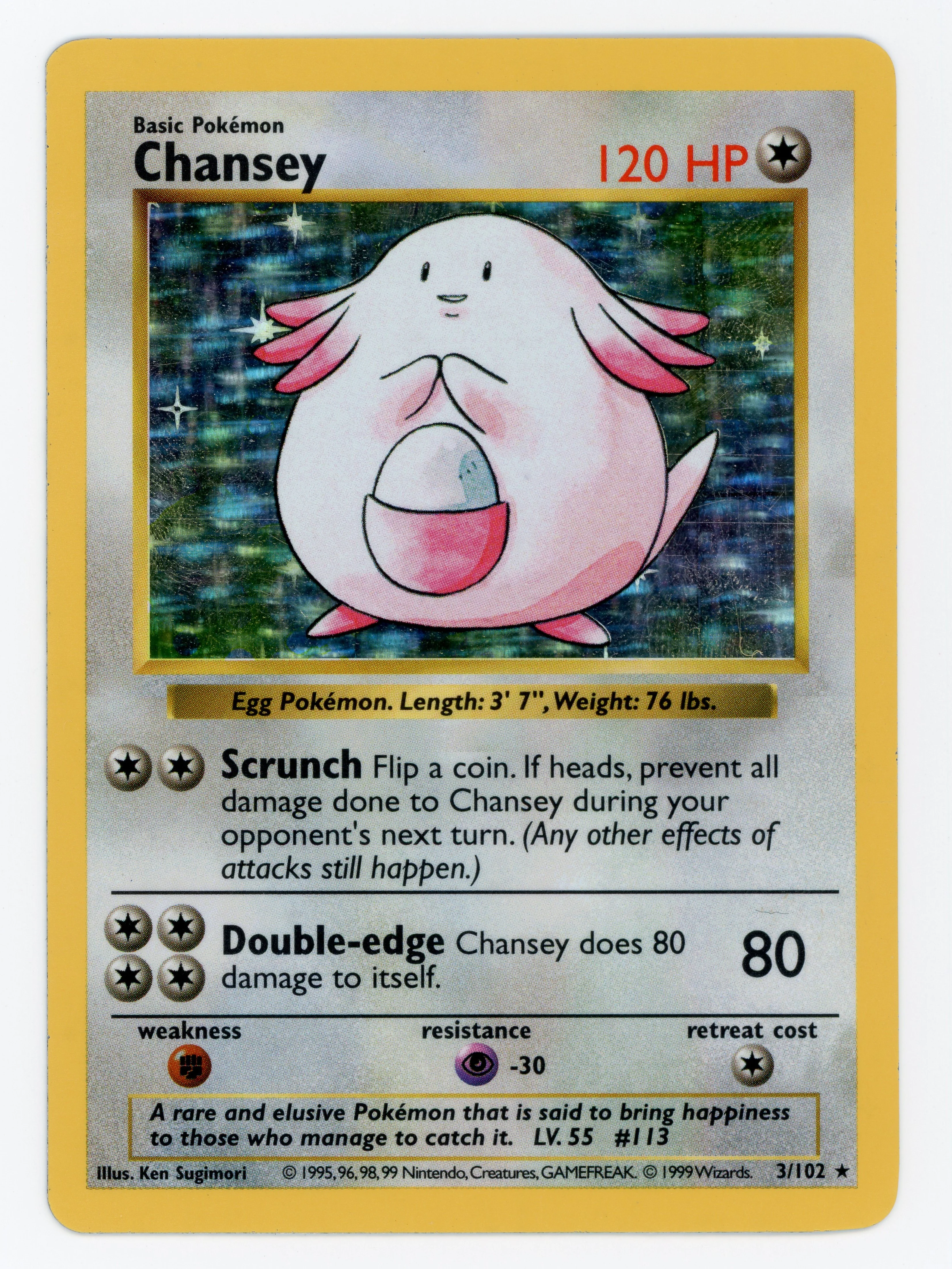 Chansey — Rare|Shadowless|Holo — Scan 16032
