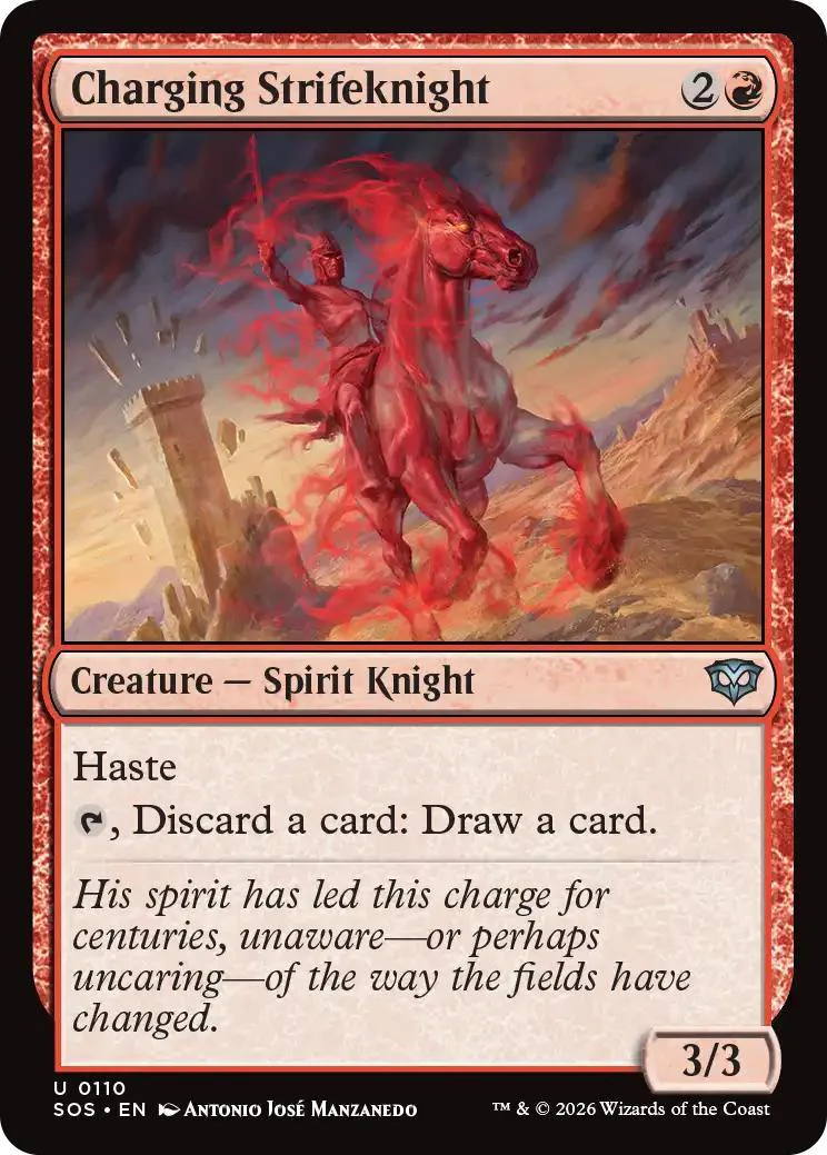Charging Strifeknight [110] [Secrets of Strixhaven] [Non-Foil]