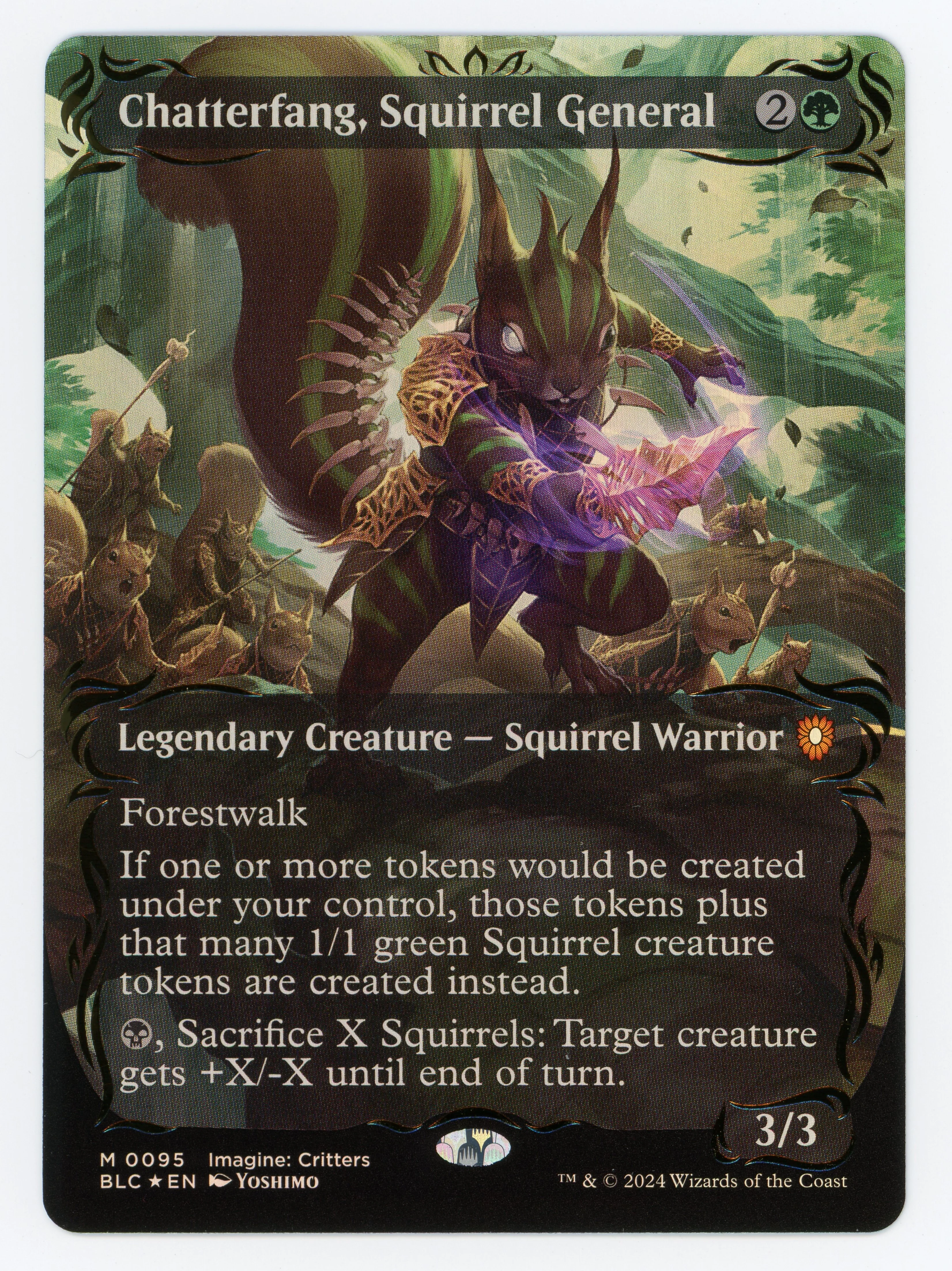 Chatterfang, Squirrel General - Borderless - Anime - Raised Foil - Scan 14467