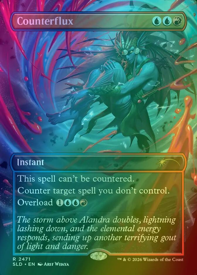 Counterflux [2471] [Borderless] [Omens of Chaos] [Secret Lair Drop] [Foil]