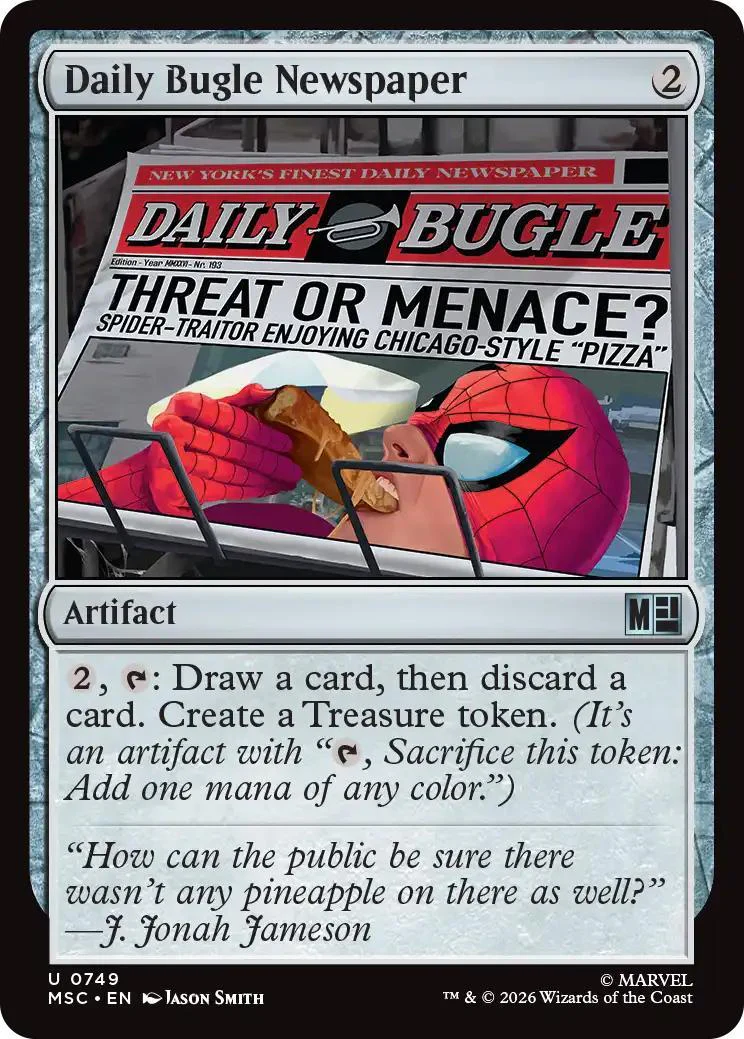 Daily Bugle Newspaper [749] [Jumpstart] [Marvel Super Heroes: Commander] [Non-Foil]