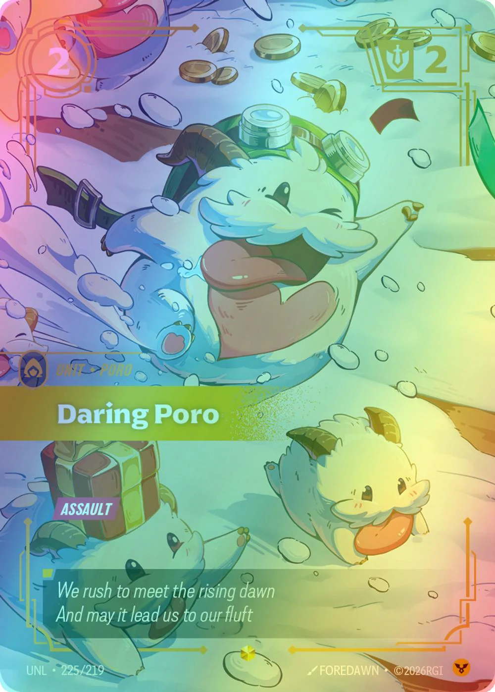 Daring Poro (Overnumbered) - 225/219 [Unleashed] [Foil]