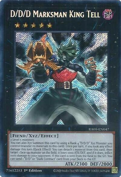 D/D/D Marksman King Tell - RA05-EN047 - Secret Rare - 1st Edition