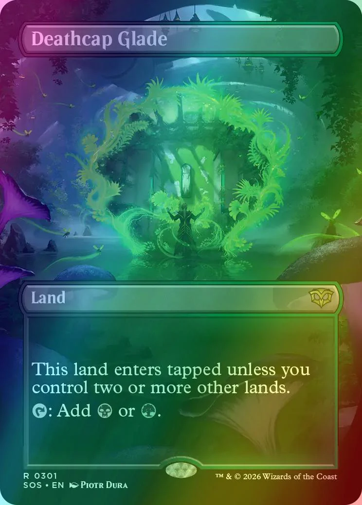 Deathcap Glade [301] [Borderless] [Protal View Land] [Secrets of Strixhaven] [Foil]