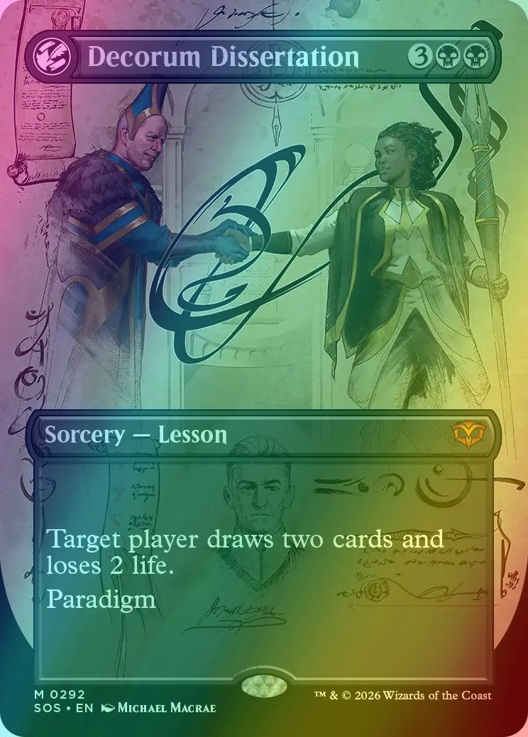 Decorum Dissertation [292] [Borderless] [Field Notes] [Secrets of Strixhaven] [Foil]