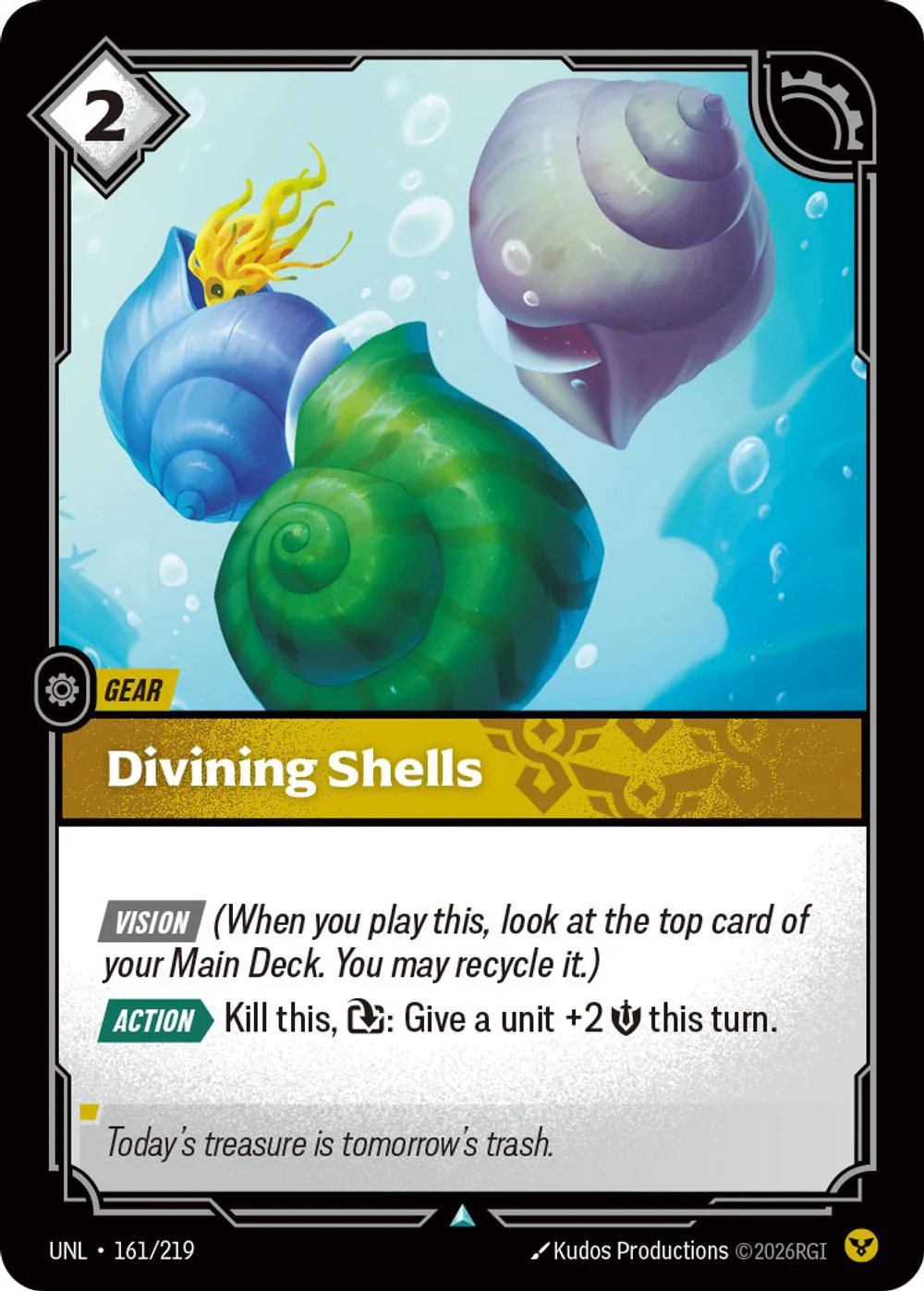 Divining Shells - 161/219 [Unleashed] [Non-Foil]