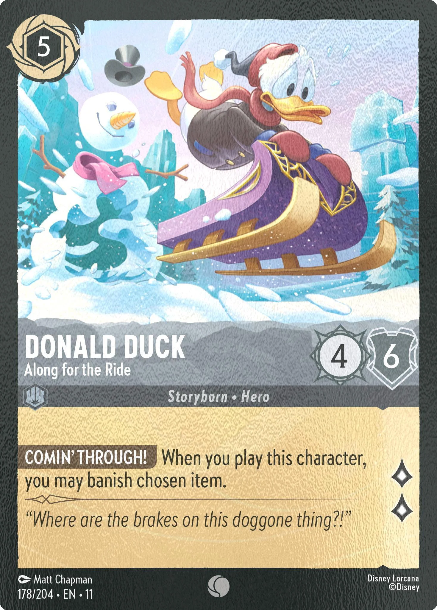 Donald Duck - Along for the Ride - 178/204 [Winterspell] [Cold Foil]