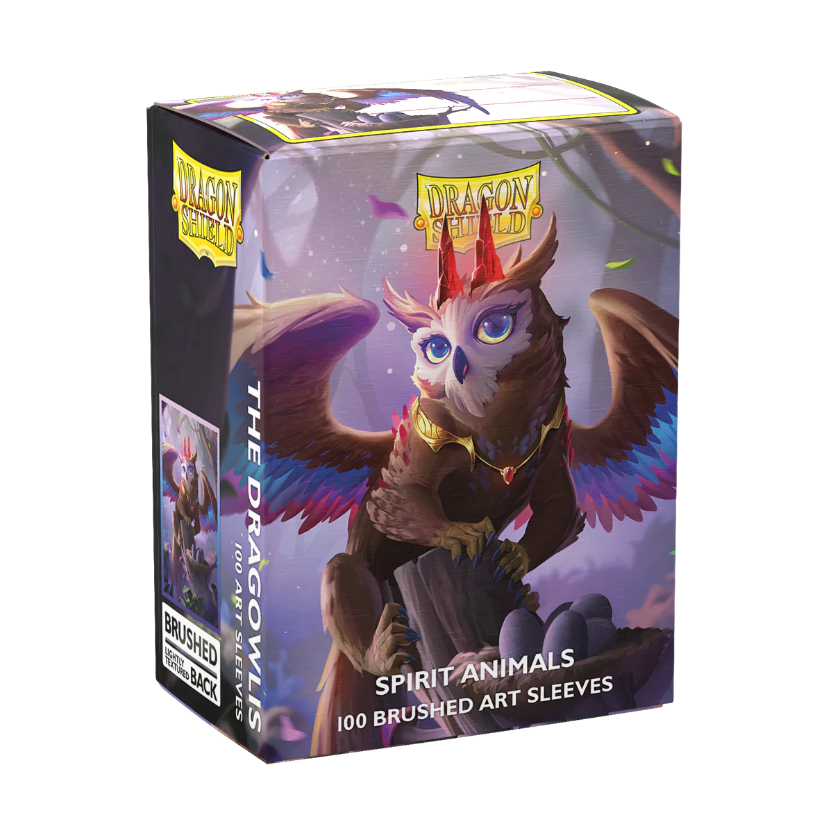 Dragon Shield Brushed Dual Sleeves - Standard Size - 100ct - The Dragowlis
