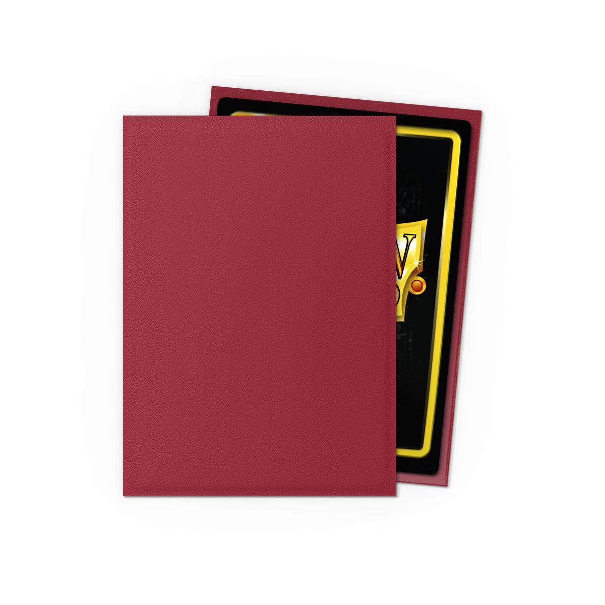Dragon Shield Non-Glare Matte Sleeves - Standard Size - 100ct - Blood Red - Image 2