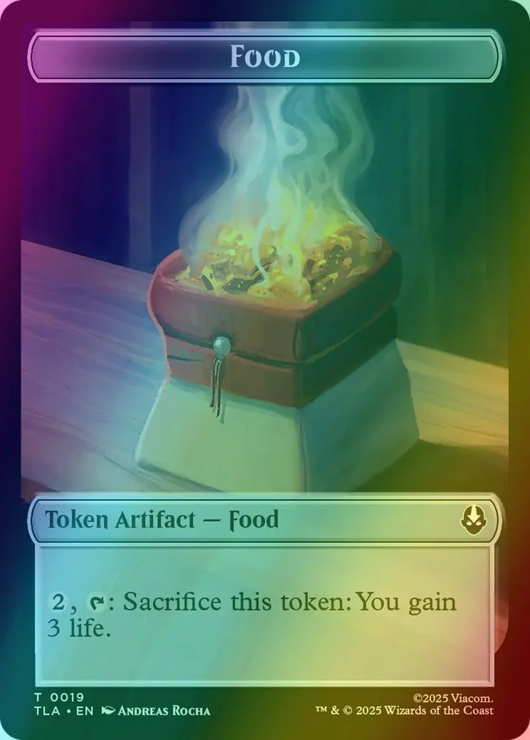 Dragon Token (09) // Food Token (19) [Avatar: The Last Airbender: Tokens] [Foil] - Image 2