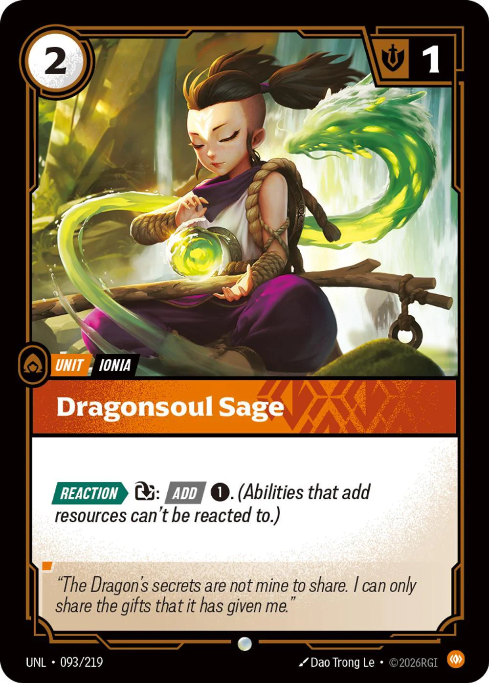 Dragonsoul Sage - 093/219 [Unleashed] [Non-Foil]