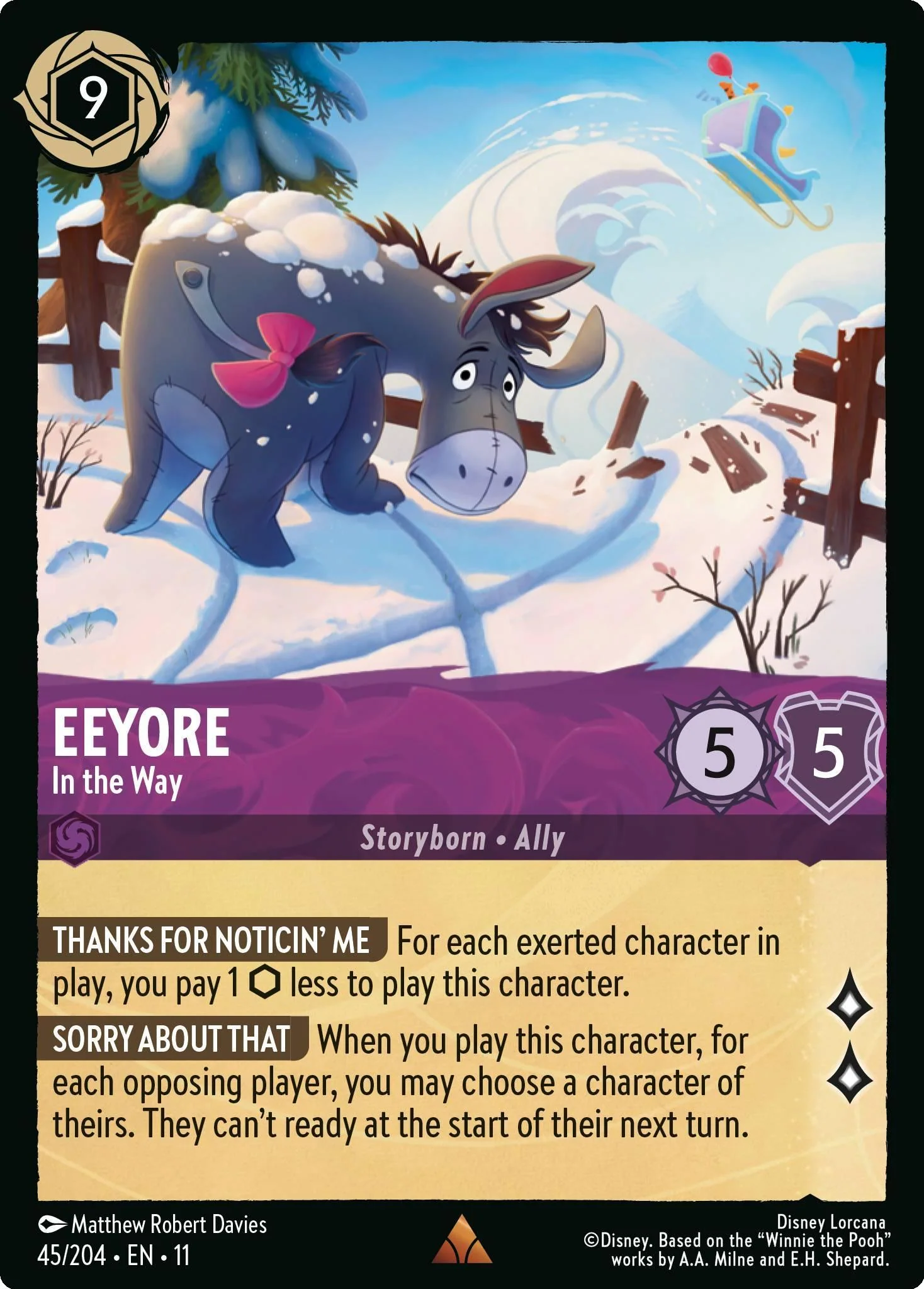 Eeyore - In the Way - 45/204 [Winterspell] [Non-Foil]