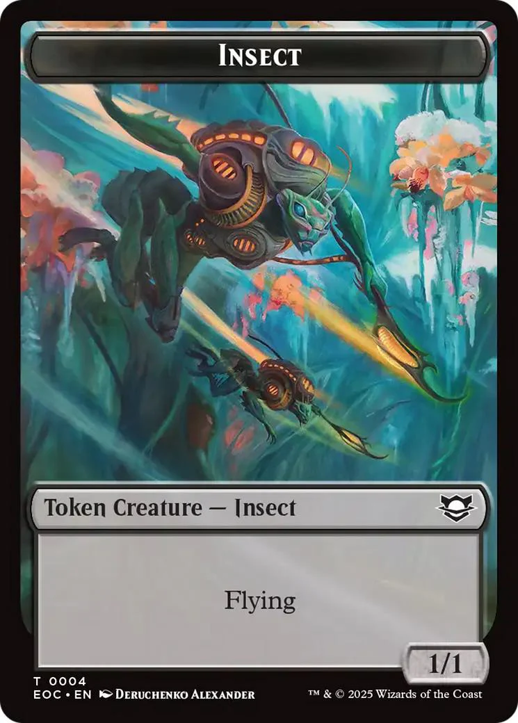 Elemental Token (07) // Insect Token (04) [Edge of Eternities: Commander: Tokens] [Non-Foil] - Image 2