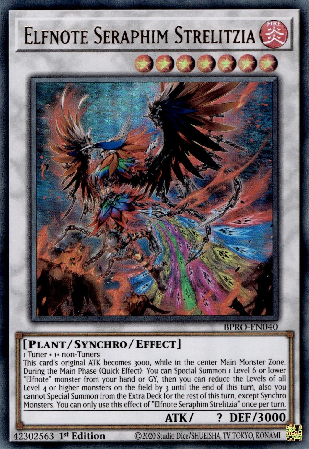 Elfnote Seraphim Strelitzia - BPRO-EN040 - Ultra Rare - 1st Edition