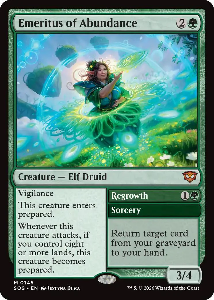 Emeritus of Abundance // Regrowth [145] [Secrets of Strixhaven] [Non-Foil]