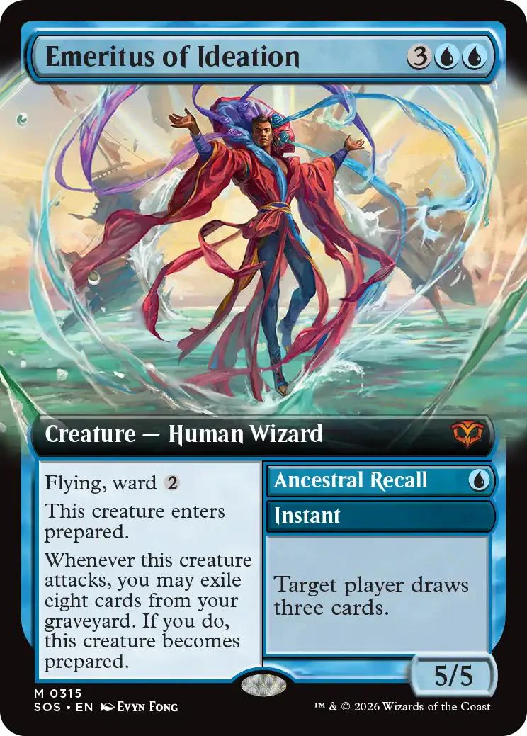 Emeritus of Ideation // Ancestrall Recall [315] [Extended Art] [Secrets of Strixhaven] [Non-Foil]