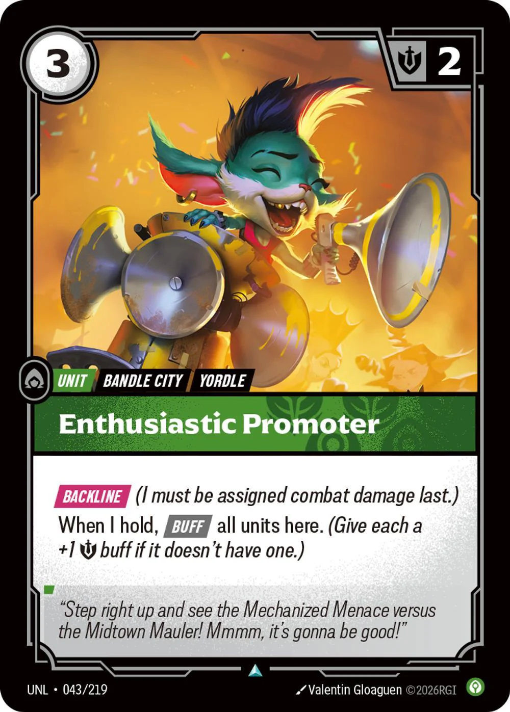 Enthusiastic Promoter - 043/219 [Unleashed] [Non-Foil]