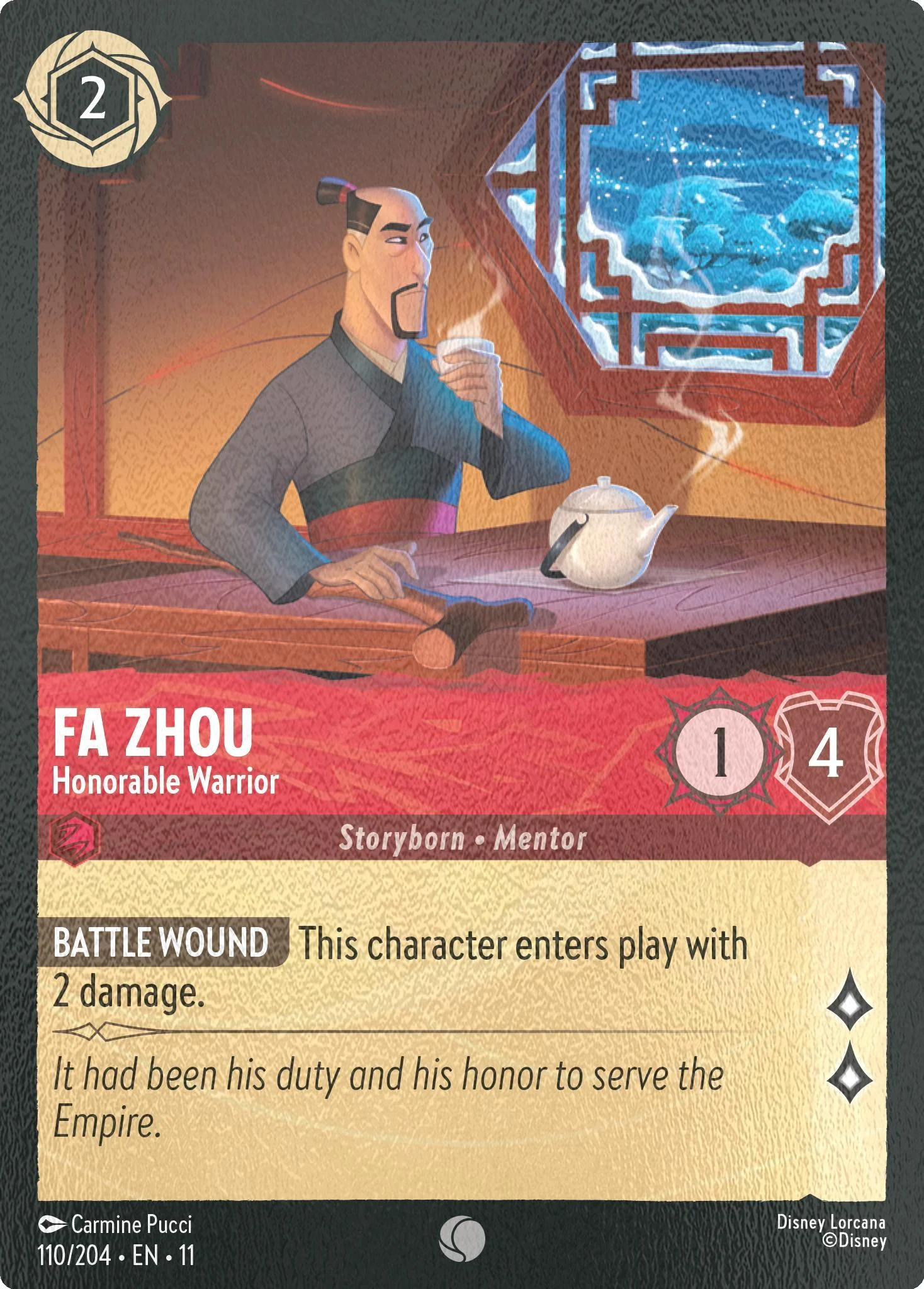Fa Zhou - Honorable Warrior - 110/204 [Winterspell] [Cold Foil]