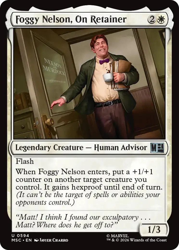 Foggy Nelson, On Retainer [594] [Jumpstart] [Marvel Super Heroes: Commander] [Non-Foil]