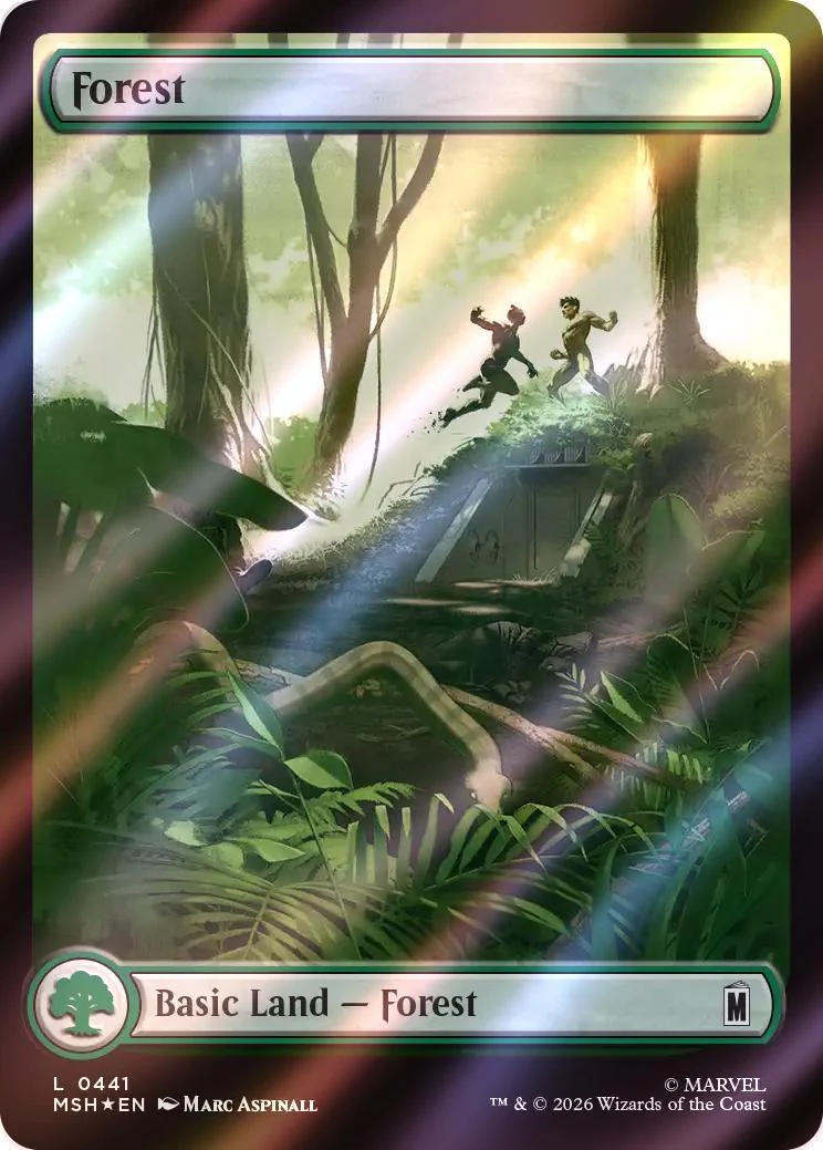 Forest [441] [Full Art] [City Chaos] [Marvel Super Heroes] [Surge Foil]