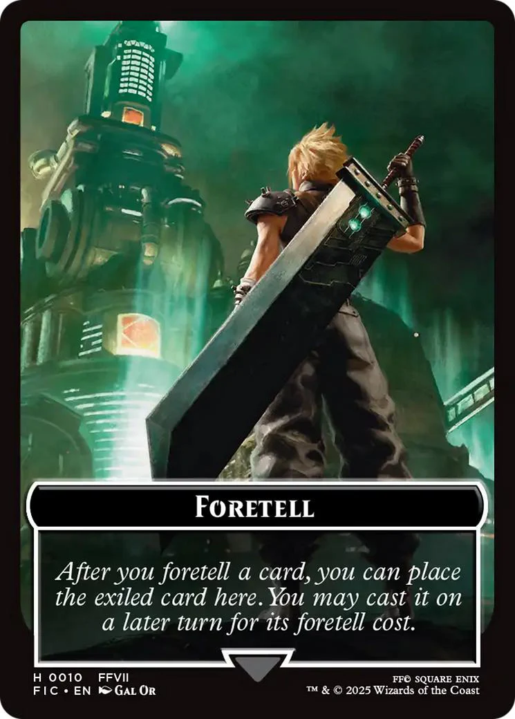 Fortell Token (10) // Treasure Token (23) [FIC/FIN Set Symbol] [FINAL FANTASY: Commander: Tokens] [Non-Foil]