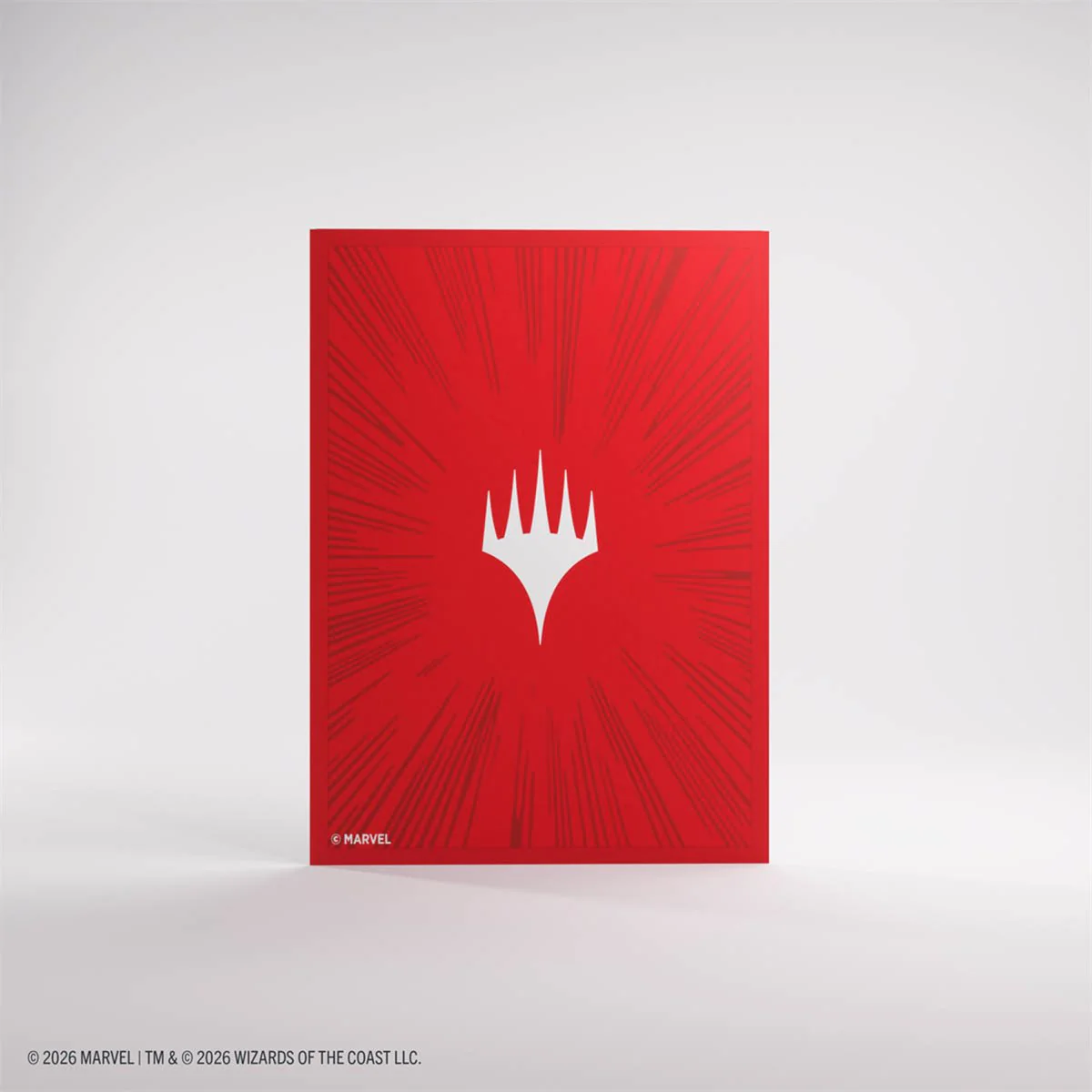 Gamegenic MTG Double Sleeve Pack Premium Art Sleeves - Standard Size - 105ct - Marvel Super Heroes - Comic Burst Red