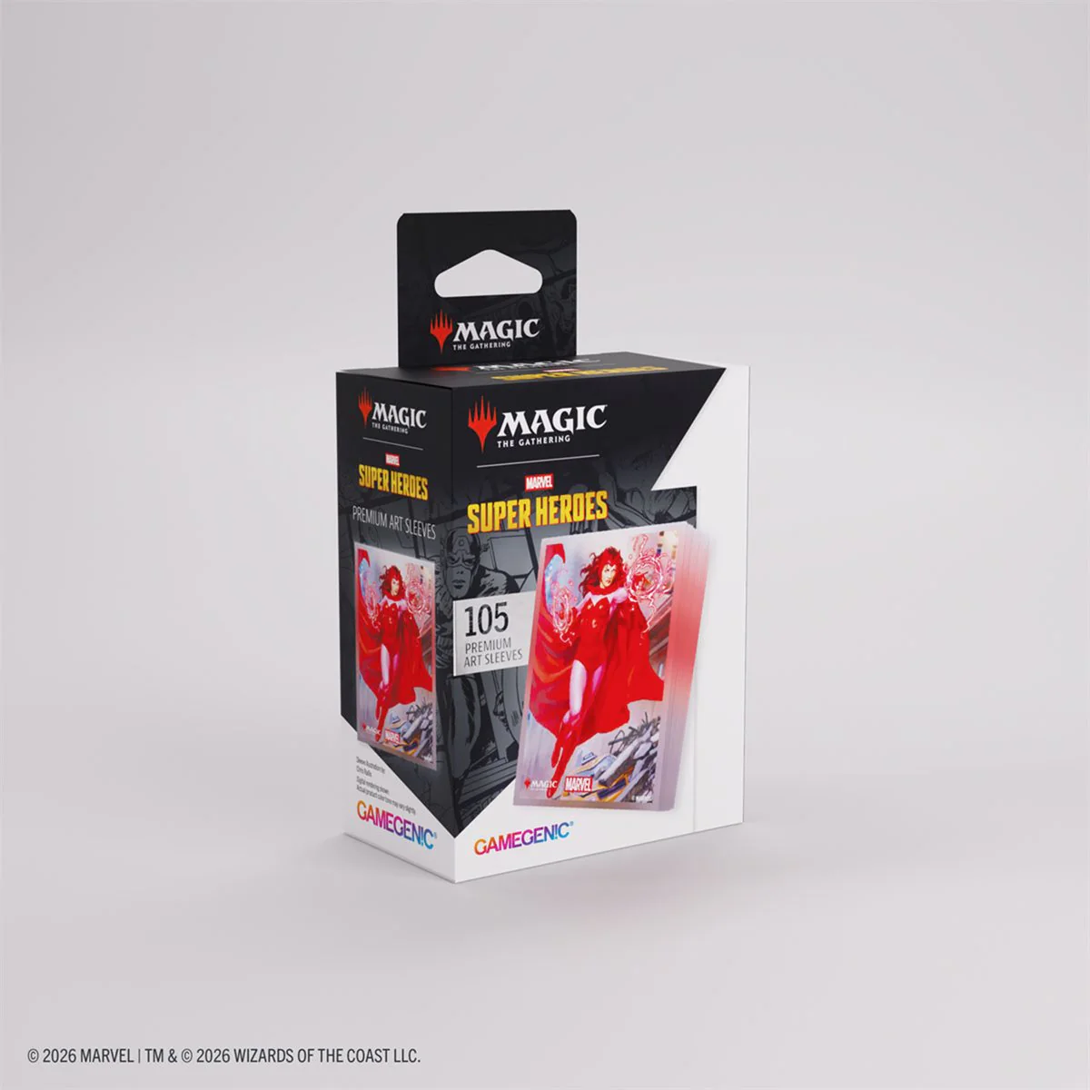 Gamegenic MTG Premium Art Sleeves - Standard Size - 105ct - Marvel Super Heroes - The Scarlet Witch