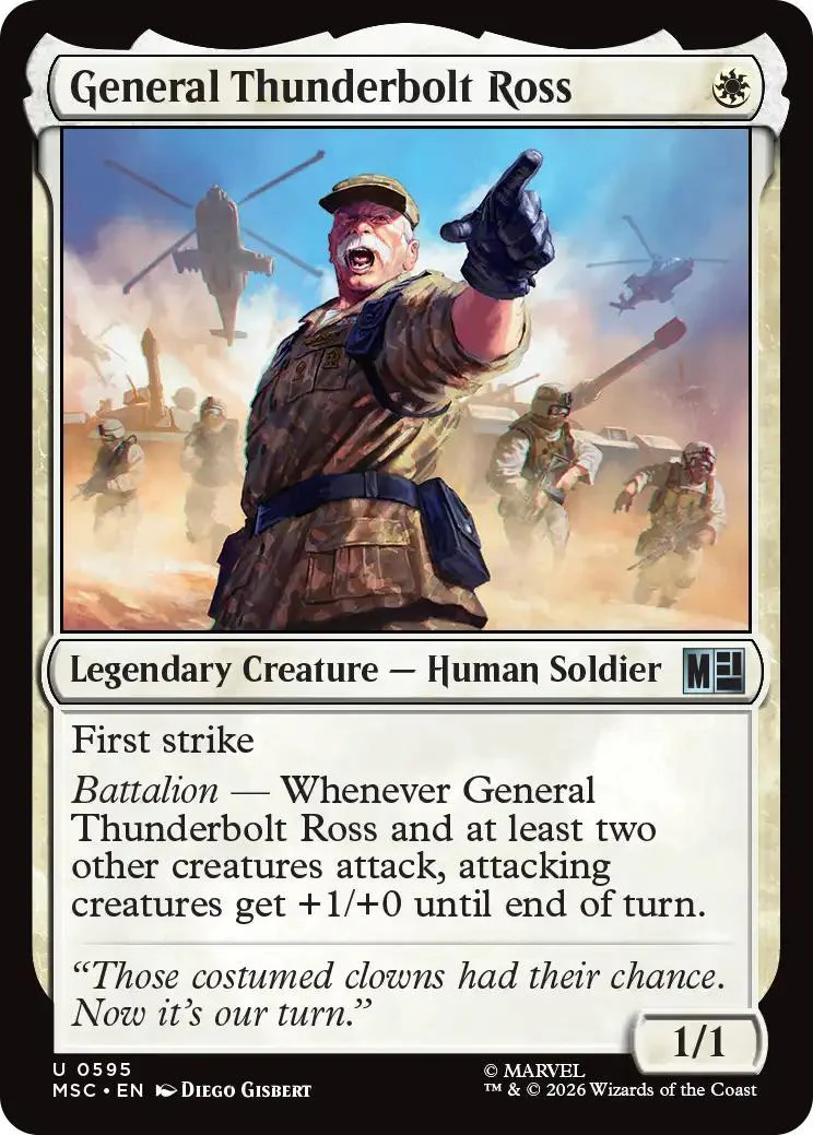 General Thunderbolt Ross [595] [Jumpstart] [Marvel Super Heroes: Commander] [Non-Foil]