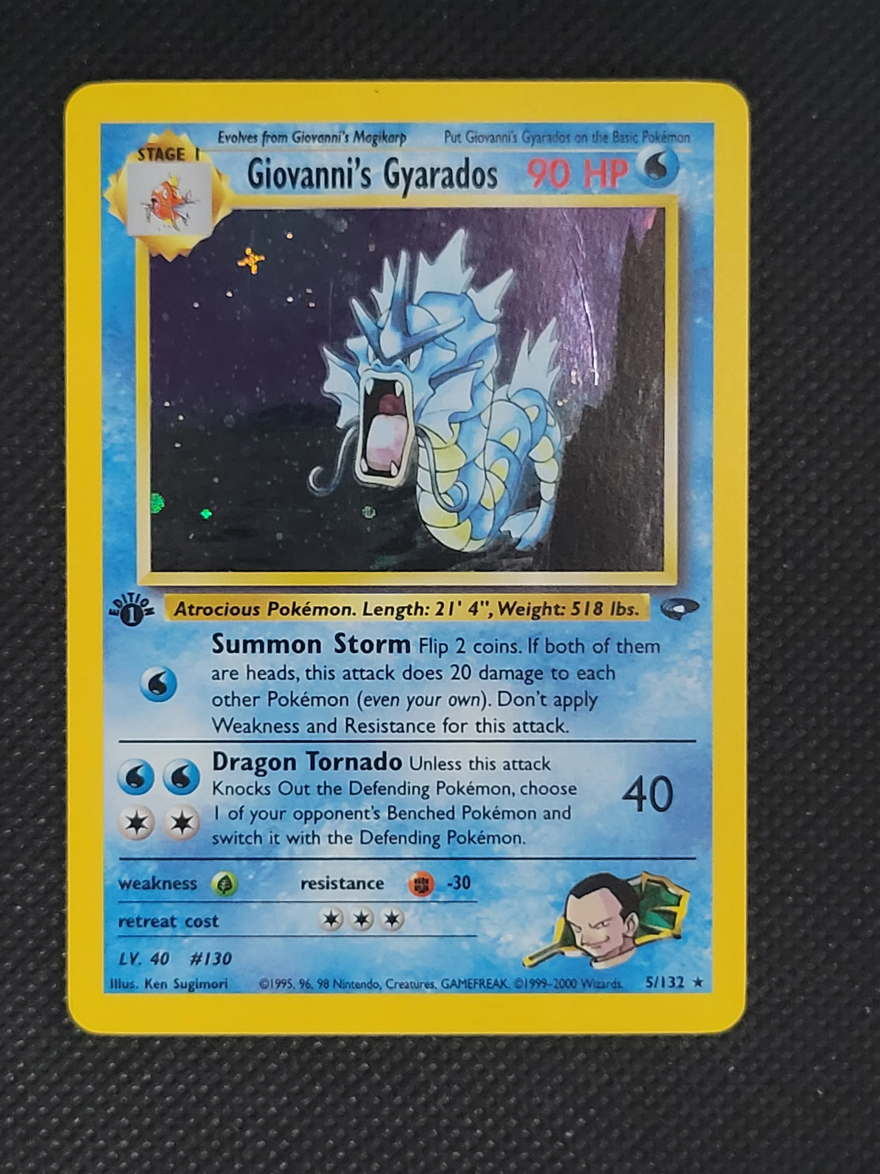 Giovanni's Gyarados — Damaged|Rare|1st Edition|Holo — ID 17655 - Image 3