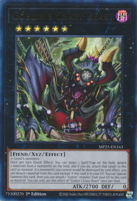 Goblin's Crazy Beast - MP25-EN163 - Ultra Rare - 1st Edition
