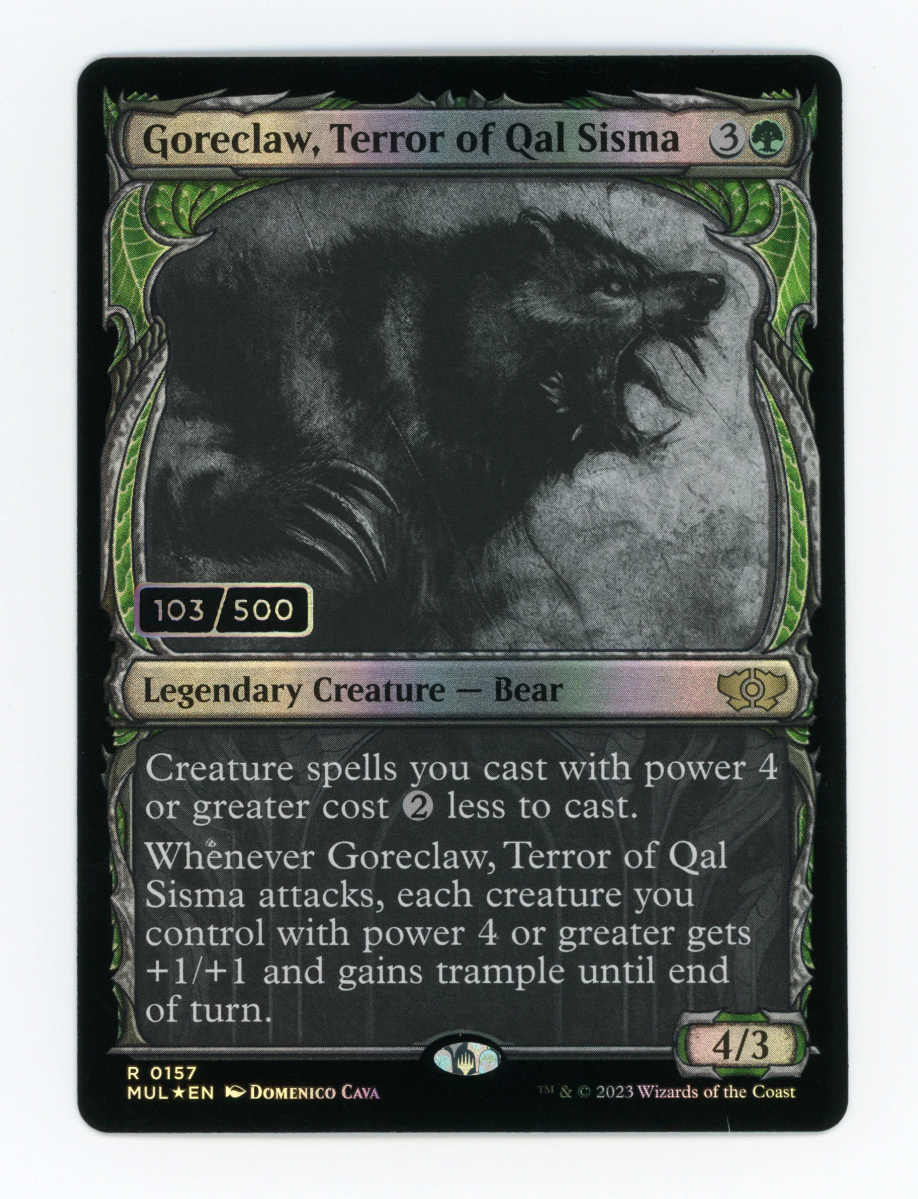 Goreclaw, Terror of Qal Sisma — Serial Numbered|103/500|Planar Showcase|Foil — ID 17291