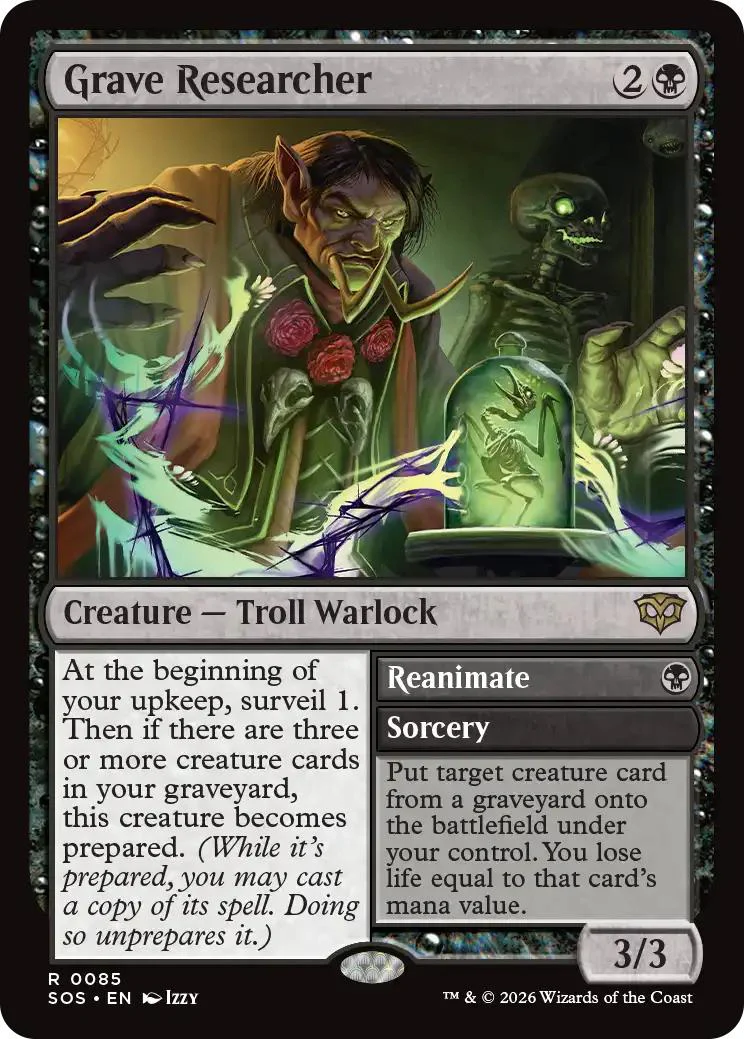 Grave Researcher // Reanimate [85] [Secrets of Strixhaven] [Non-Foil]