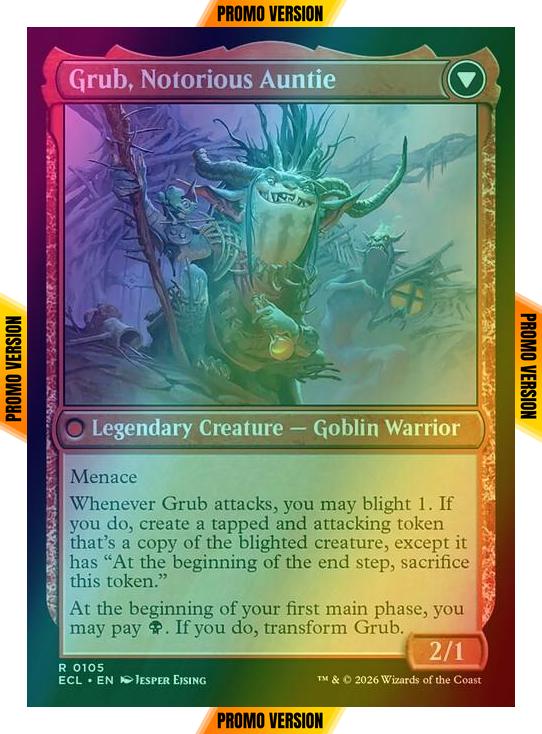 Grub, Storied Matriarch // Grub, Notorious Auntie [105p] [Promo Pack] [Lorwyn Eclipsed: Promos] [Foil] - Image 2
